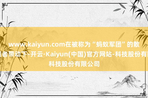 www.kaiyun.com在被称为“蚂蚁军团”的散户投资者带动下-开云·Kaiyun(中国)官方网站-科技股份有限公司