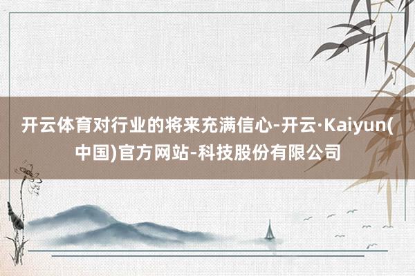 开云体育对行业的将来充满信心-开云·Kaiyun(中国)官方网站-科技股份有限公司