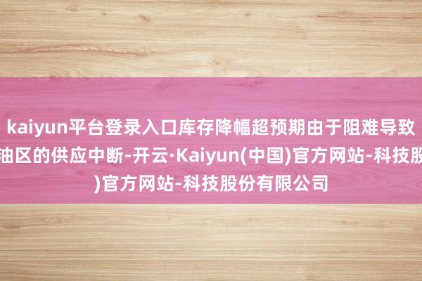 kaiyun平台登录入口库存降幅超预期由于阻难导致中东主要产油区的供应中断-开云·Kaiyun(中国)官方网站-科技股份有限公司