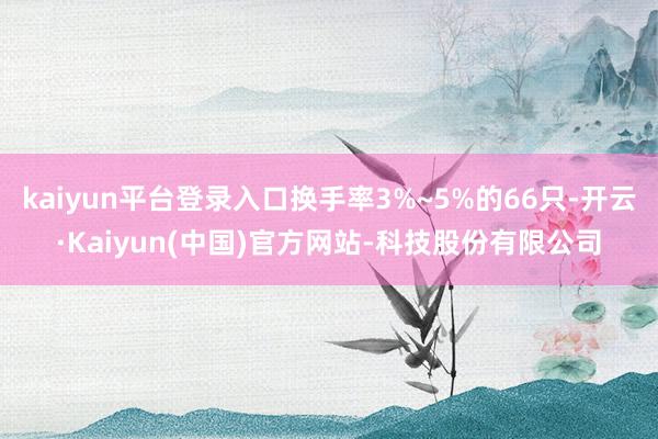 kaiyun平台登录入口换手率3%~5%的66只-开云·Kaiyun(中国)官方网站-科技股份有限公司