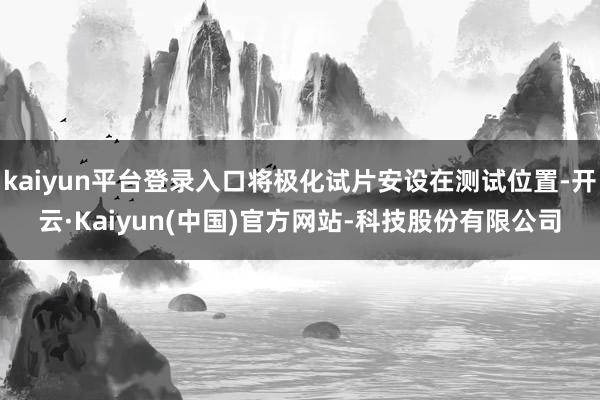kaiyun平台登录入口将极化试片安设在测试位置-开云·Kaiyun(中国)官方网站-科技股份有限公司
