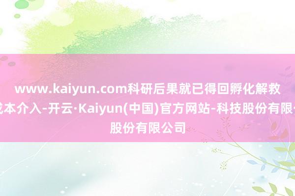 www.kaiyun.com科研后果就已得回孵化解救和成本介入-开云·Kaiyun(中国)官方网站-科技股份有限公司